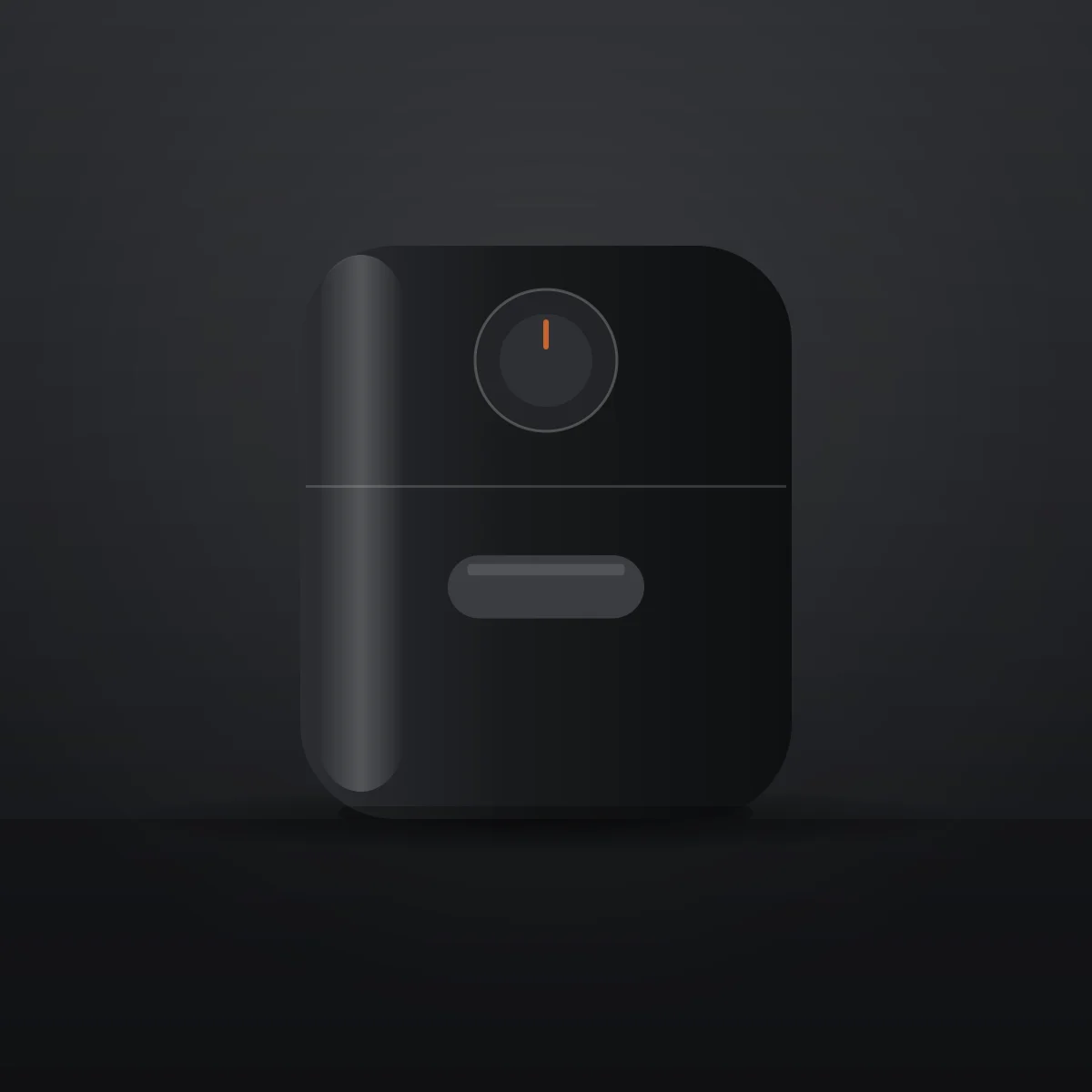 Compact air fryer studio illustration